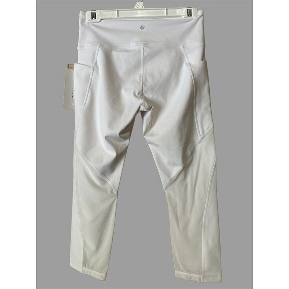 NWT Athleta Fearless Mudra Capri Leggings White Size Small/Medium Deep Pockets - Picture 3 of 8